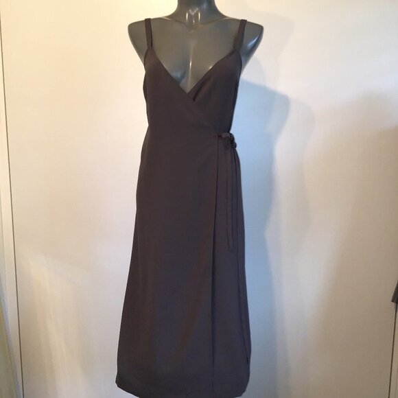 ARITZIA Wilfred Astere Wrap Midi Dress in Gray Size XS - Picture 1 of 14